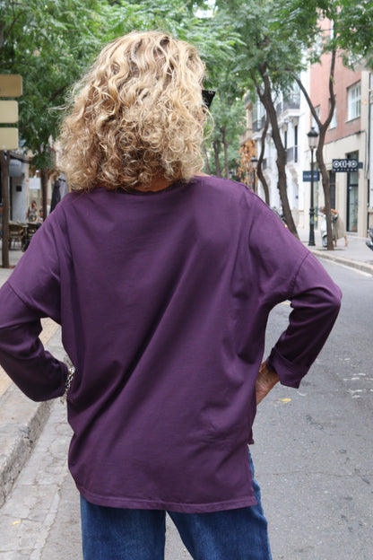 CAMISETA LUCIA BERENJENA