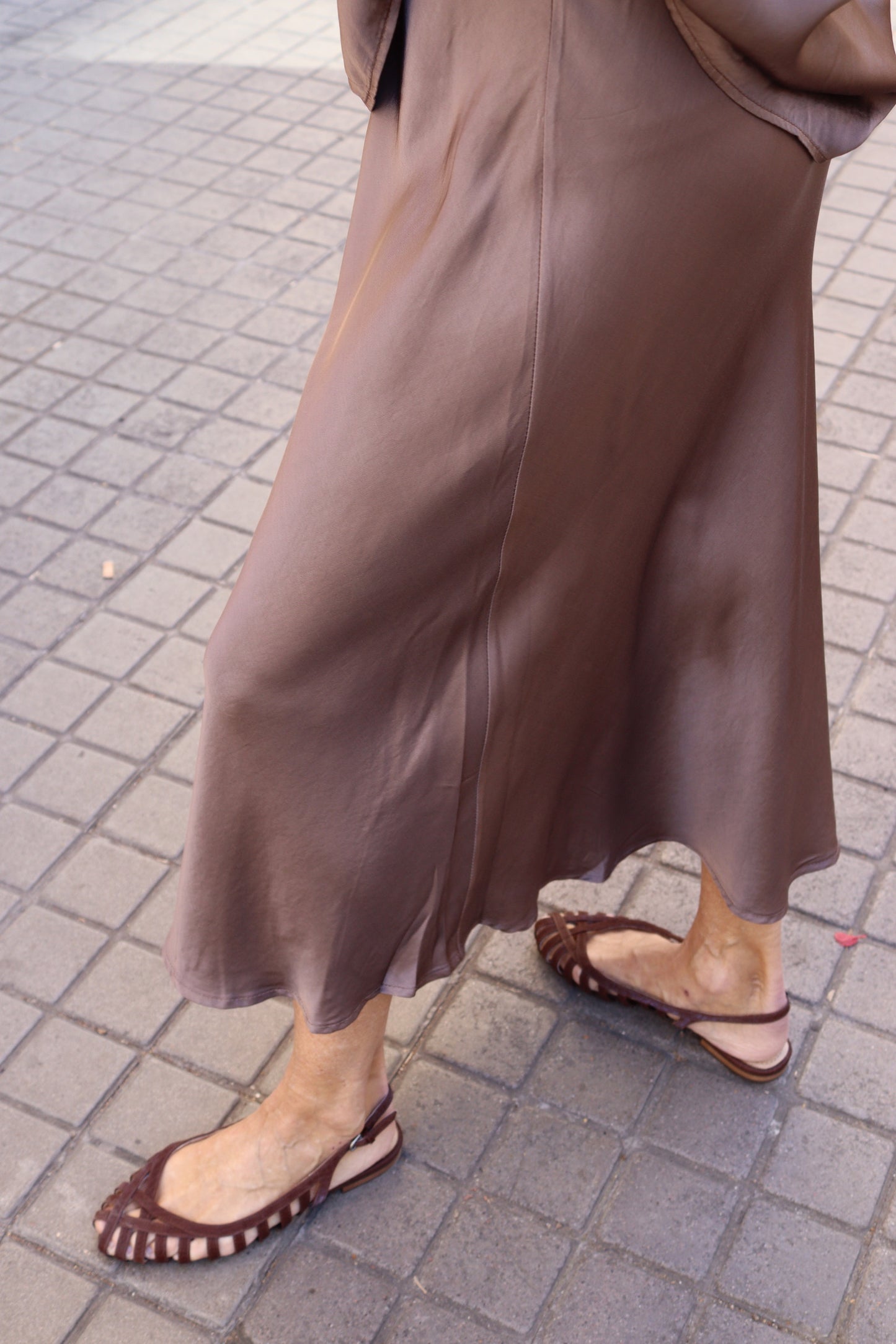 FALDA MONACO MARRÓN CHOCOLATE