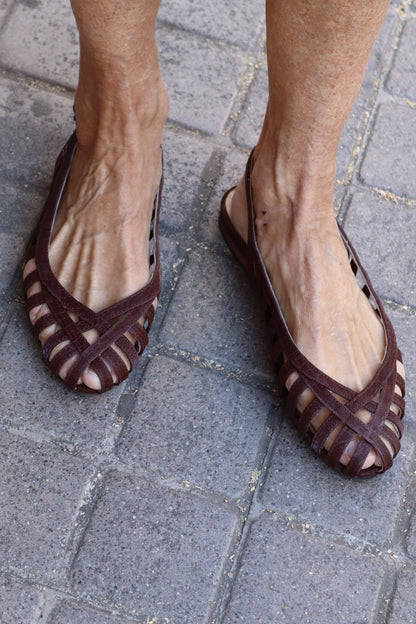 BAILARINA MULTI-STRAP MARRON