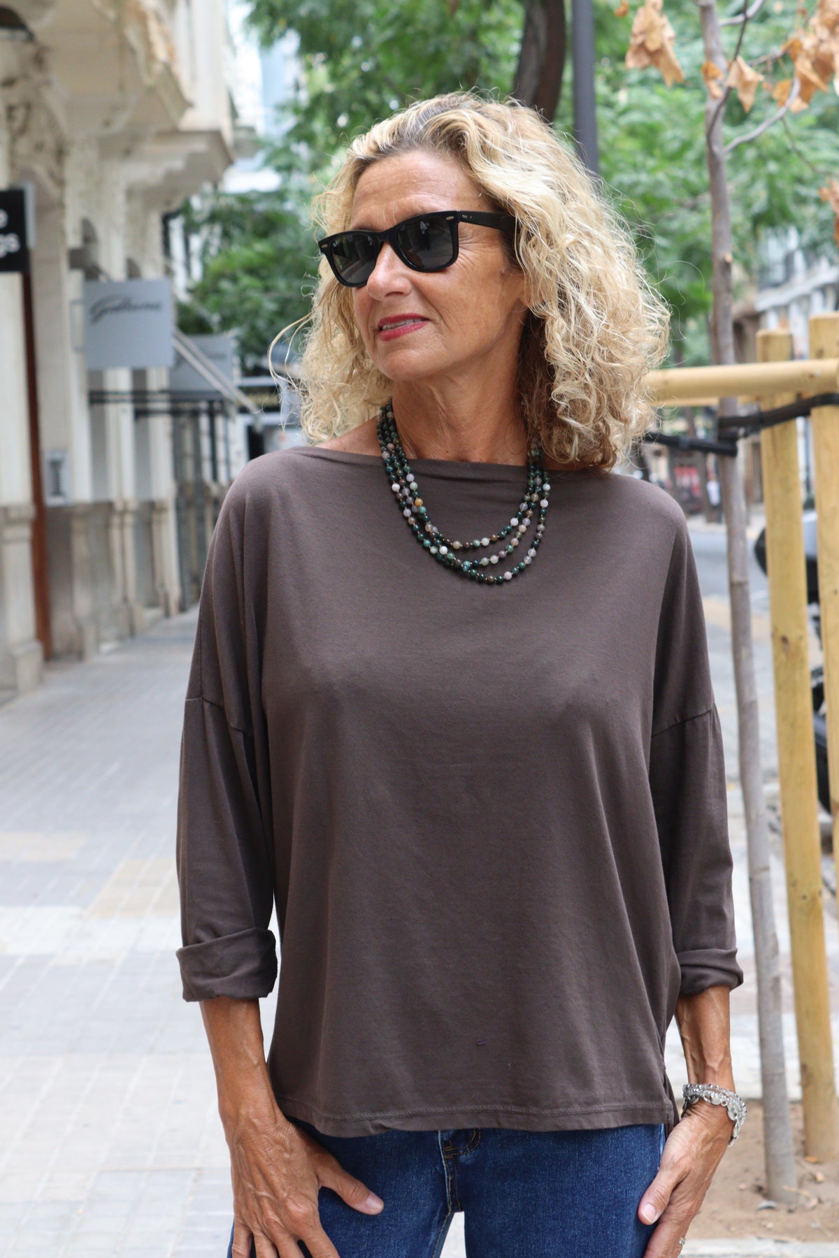 CAMISA LUCIA MARRON