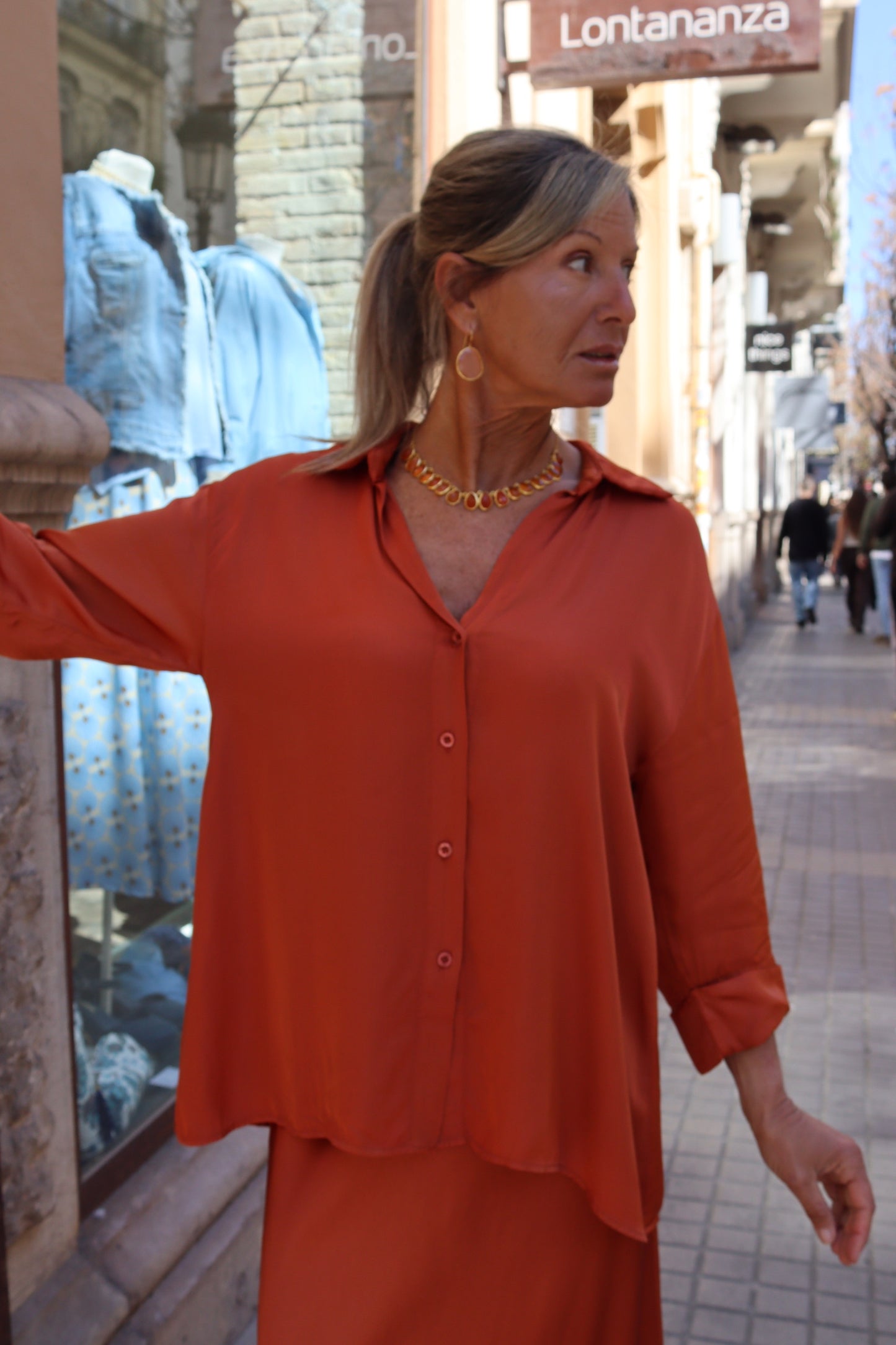 CAMISA MONACO NARANJA