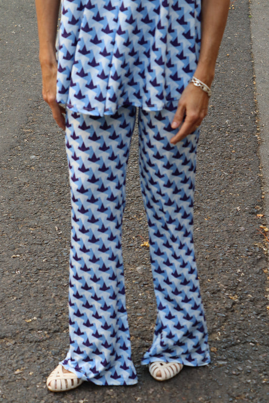 PANTALON TERE CAMPANA AZUL