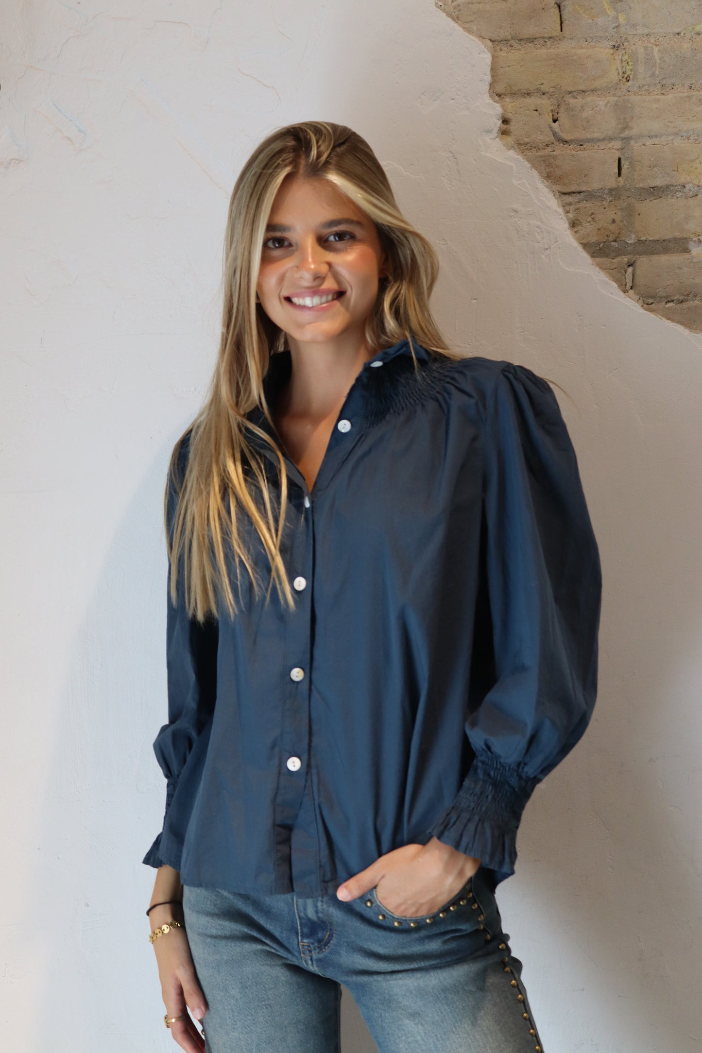 CAMISA CHLOE PETROLEO