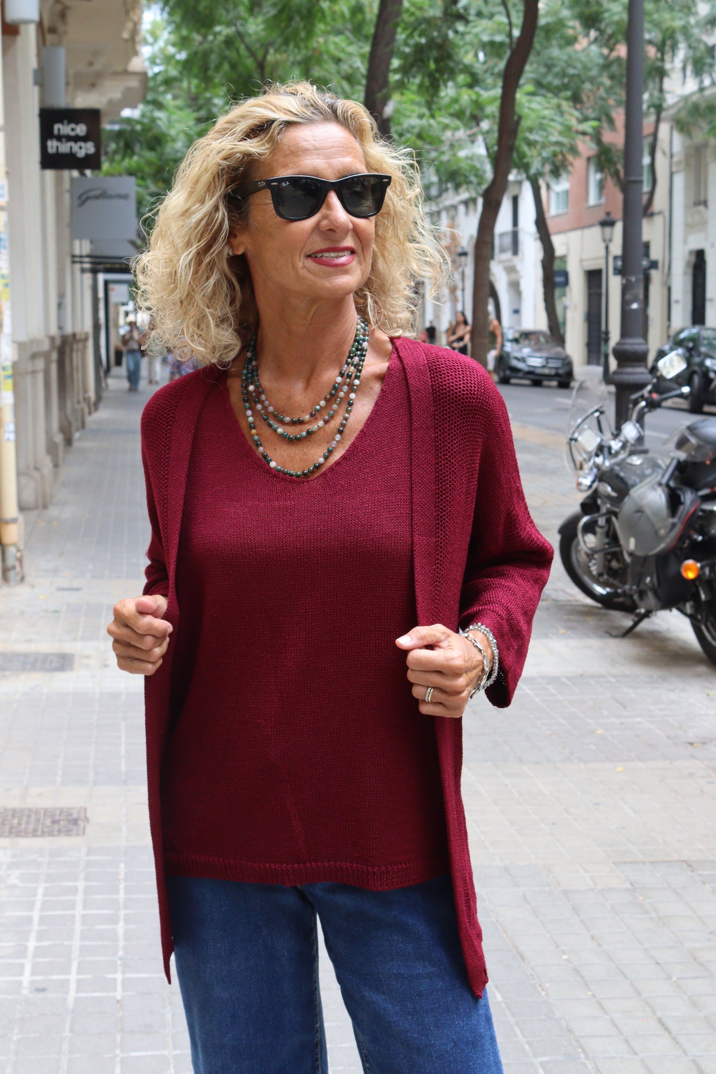 CHAQUETA LU GRANATE