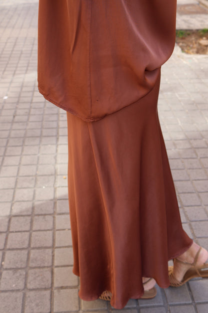 FALDA MONACO MARRÓN