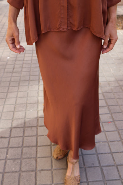 FALDA MONACO MARRÓN