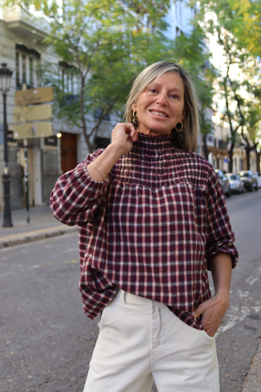 CAMISA PAULA BERENJENA