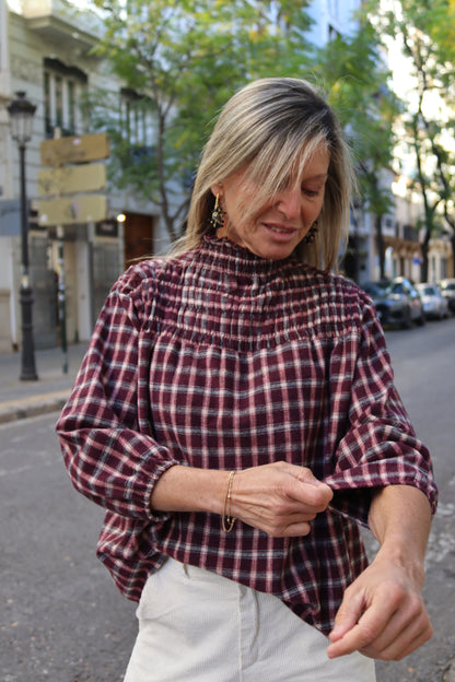 CAMISA PAULA BERENJENA