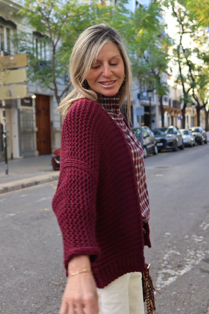 CHAQUETA SILVIA BERENJENA