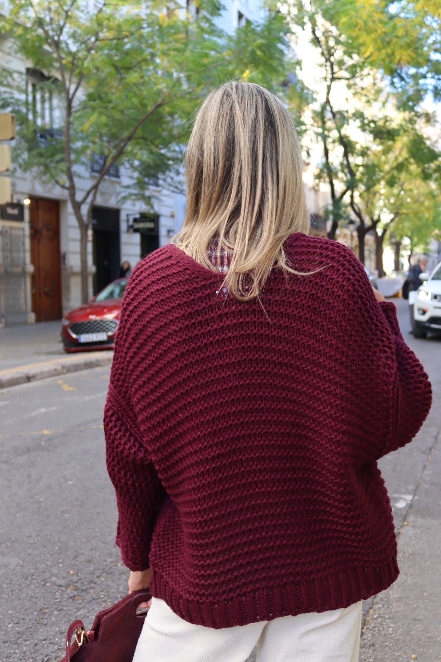 CHAQUETA SILVIA BERENJENA