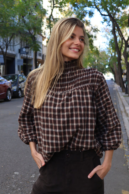 CAMISA PAULA CHOCOLATE
