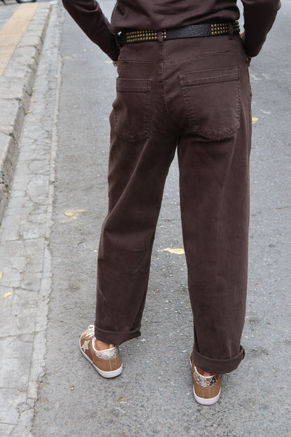 PANTALON BALLOON MARRON
