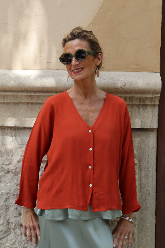 CAMISA ISA TERRACOTA