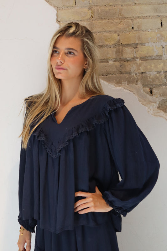 CAMISA EVA AZUL MARINO