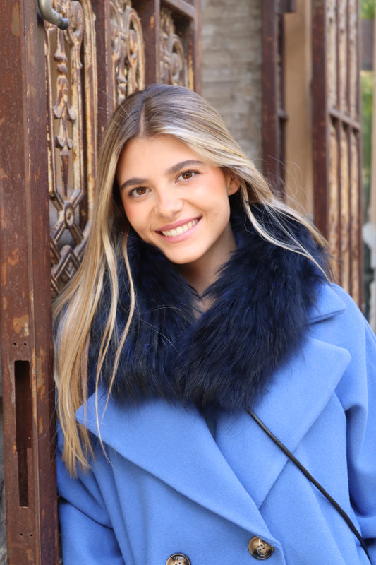 CUELLO PELO AZUL MARINO