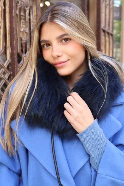 CUELLO PELO AZUL MARINO