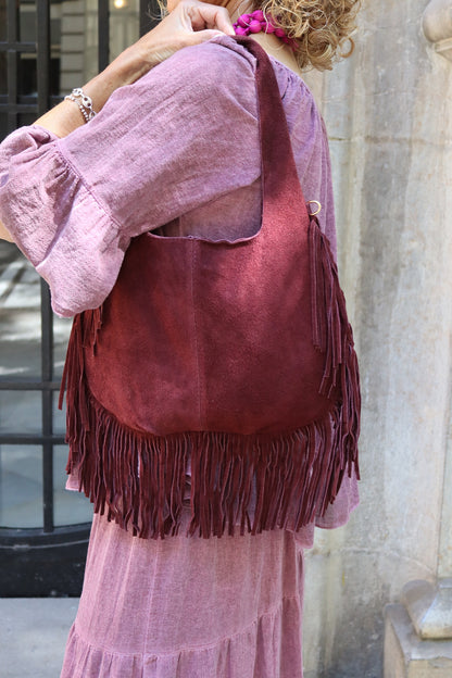 BOLSO FLECOS VINO