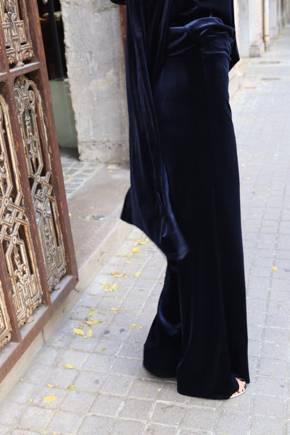 PANTALÓN RECTO TERCIOPELO MARINO