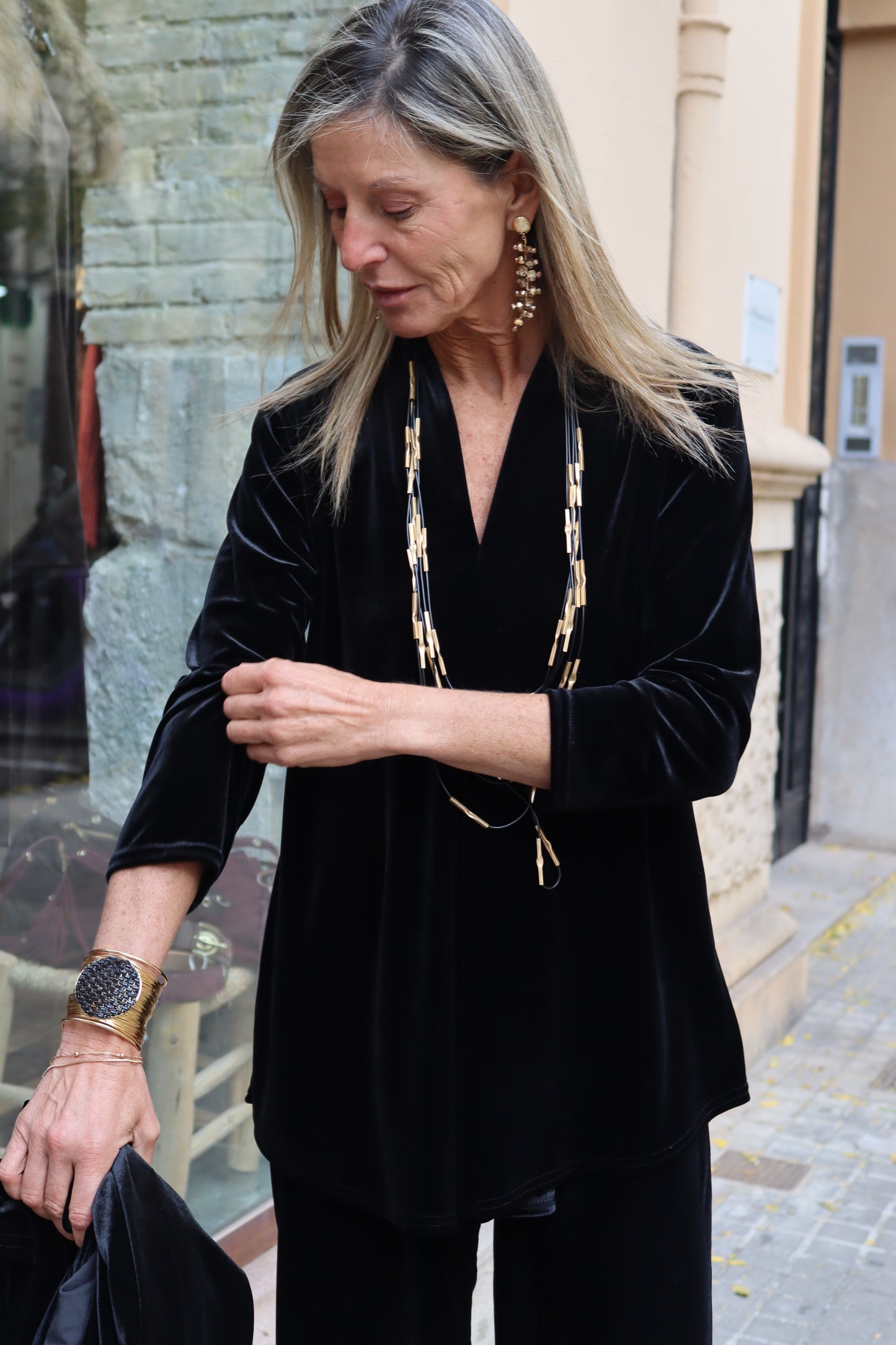 KIMONO TERCIOPLEO NEGRO