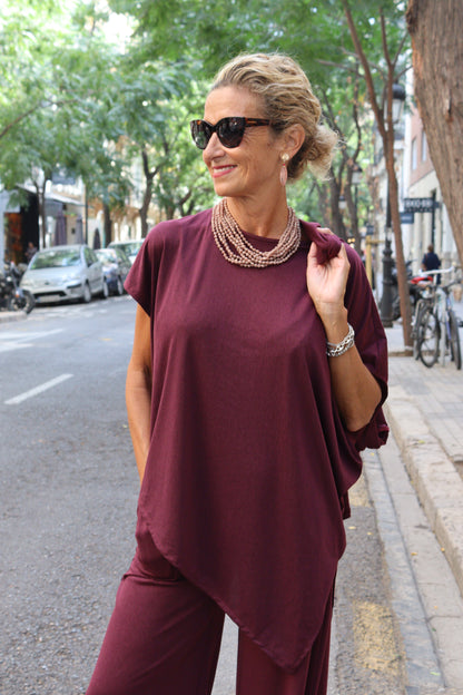 CAMISETA GEMA BURDEOS