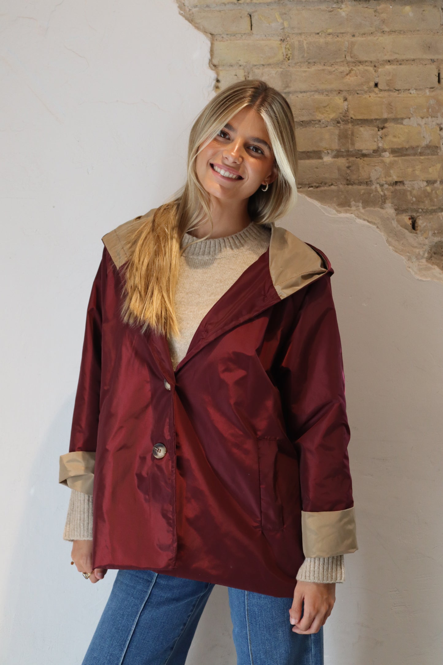 PARKA CAPUCHA VINO