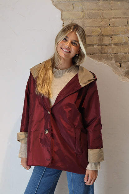PARKA CAPUCHA VINO