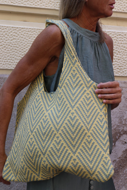 BOLSO ROMBOS AMARILLO