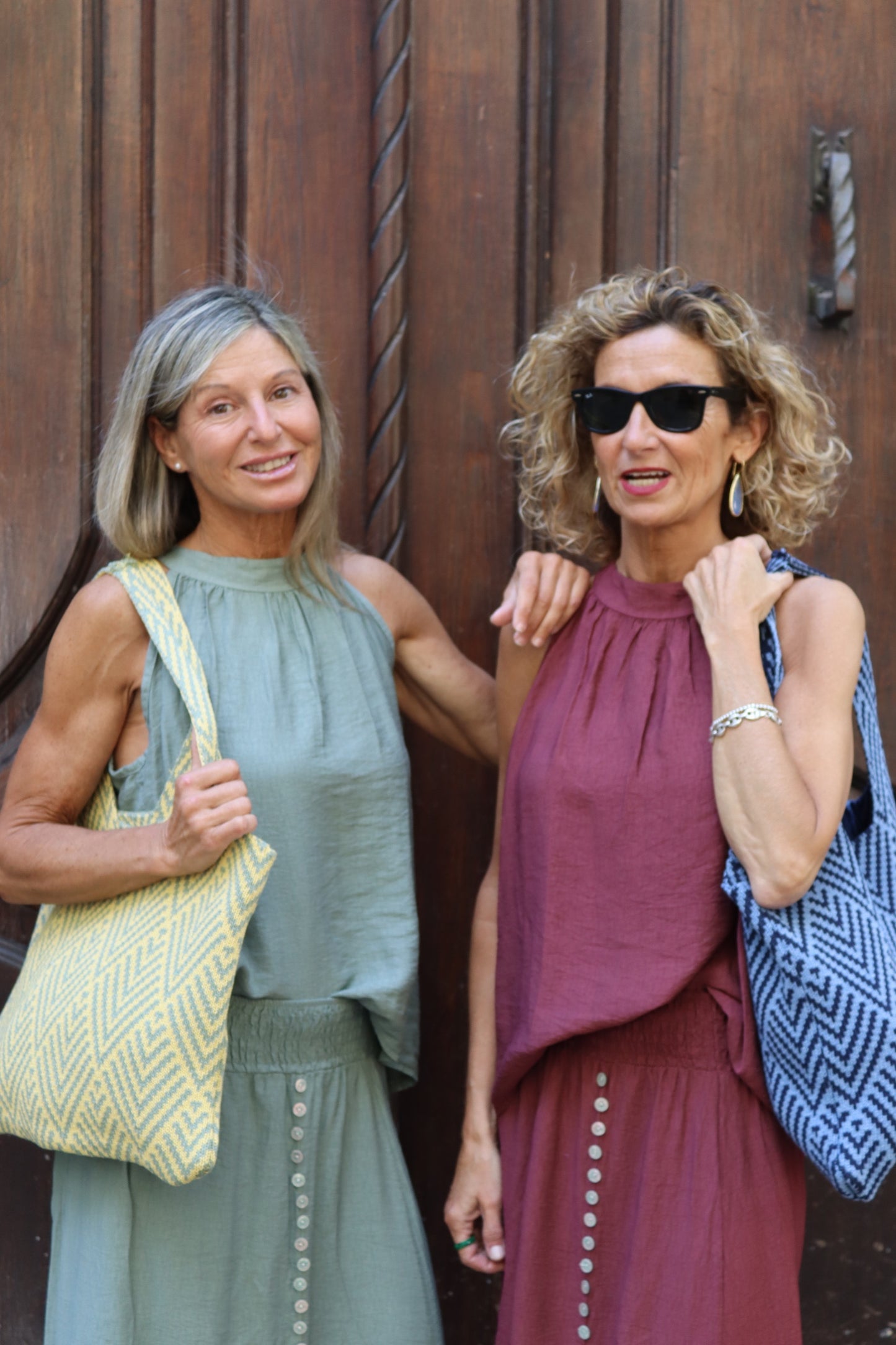 BOLSO ROMBOS AMARILLO