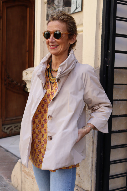 GABARDINA CORTA MERY PIEDRA