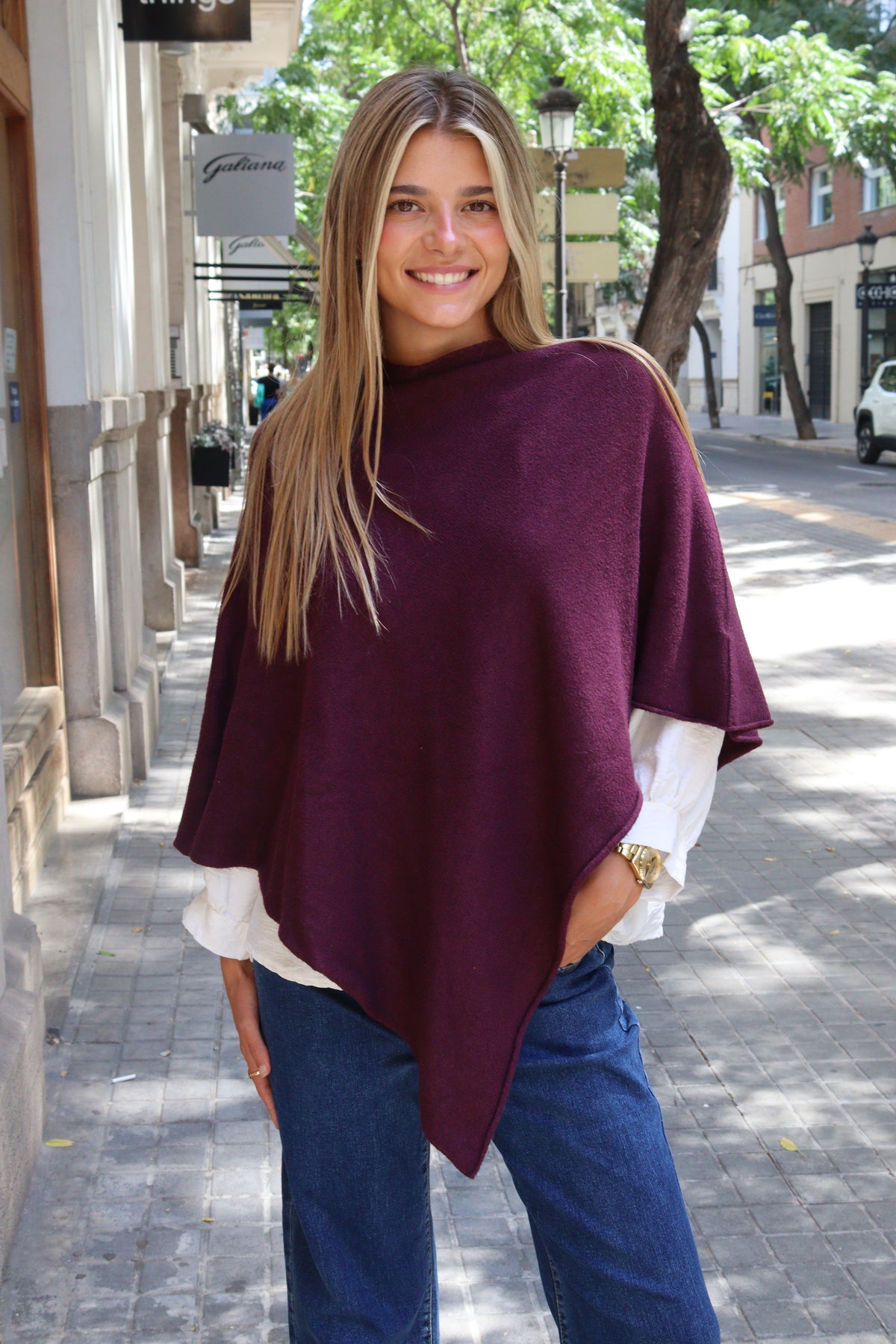 PONCHO PAULA BERENJENA