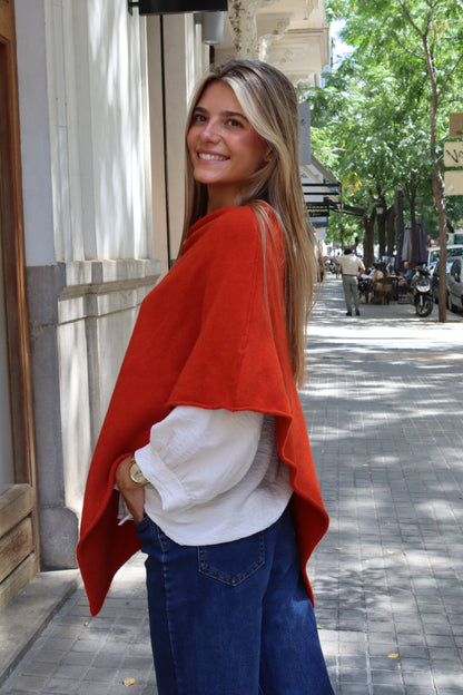 PONCHO PAULA NARANJA