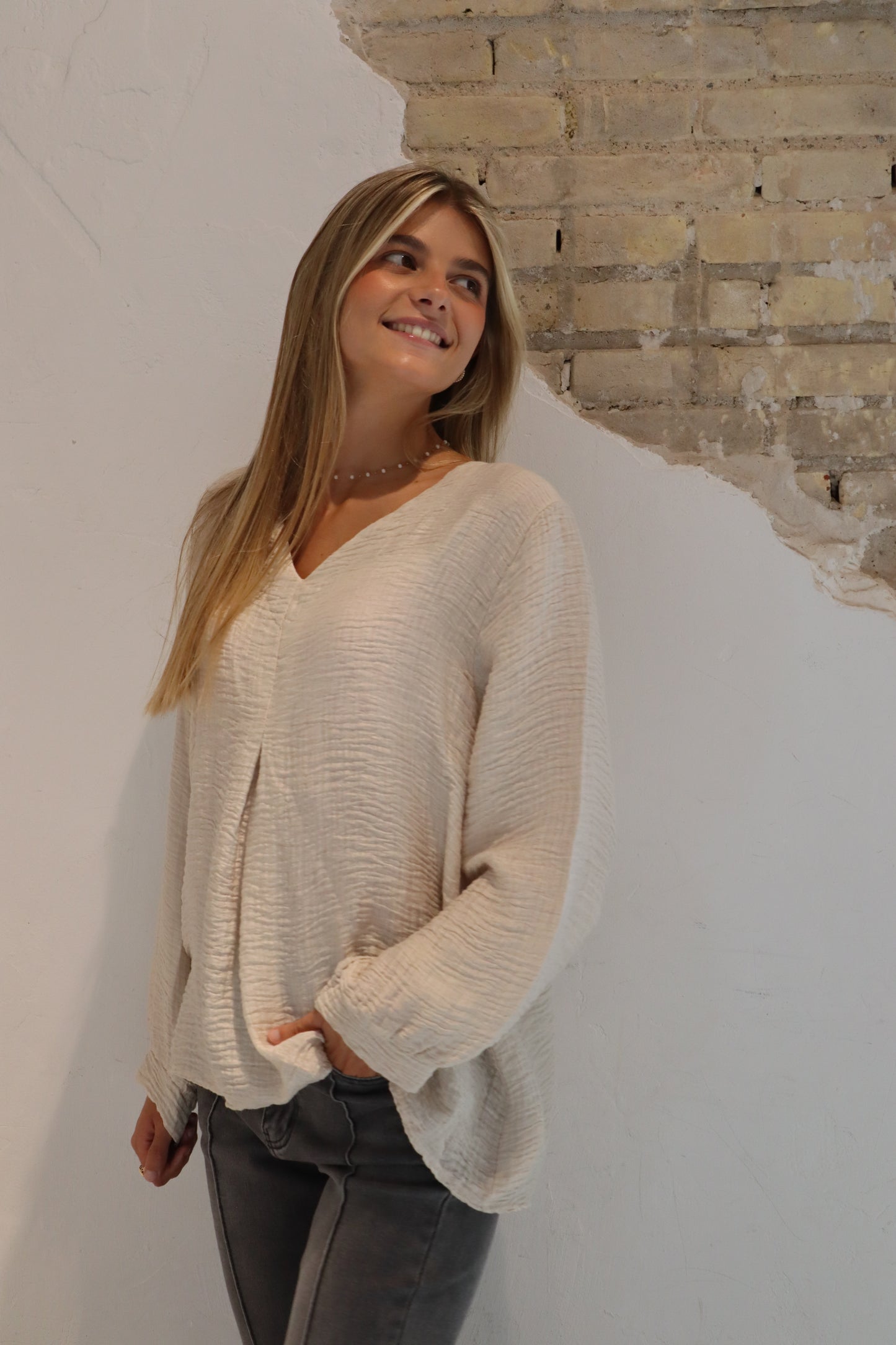 CAMISA CRIS BEIGE