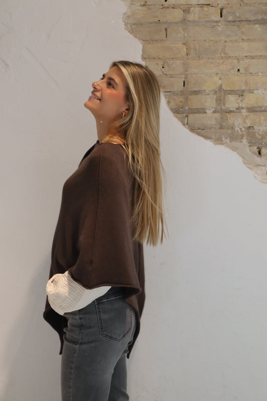 PONCHO LETI CHOCOLATE