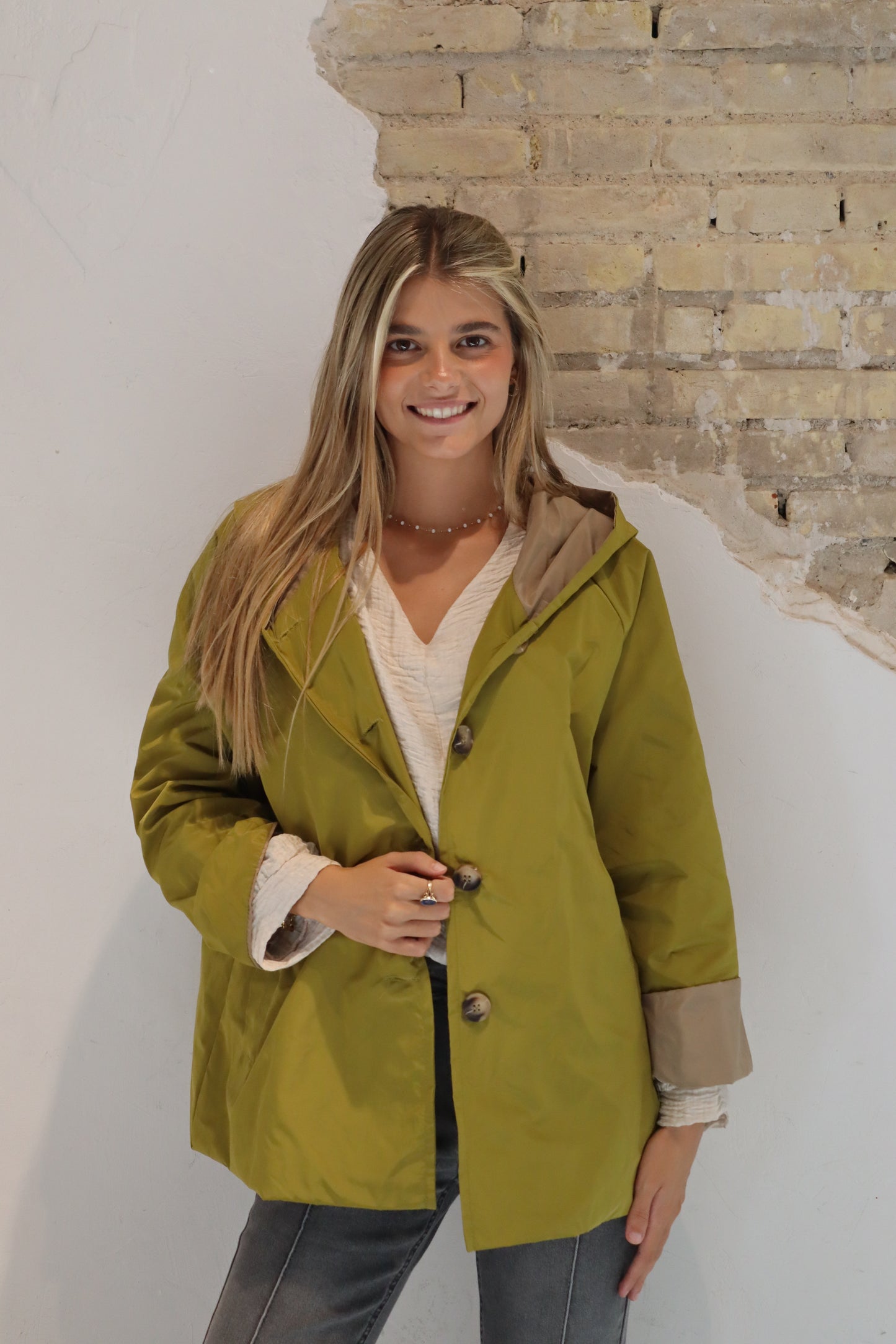 PARKA CAPUCHA PISTACHO