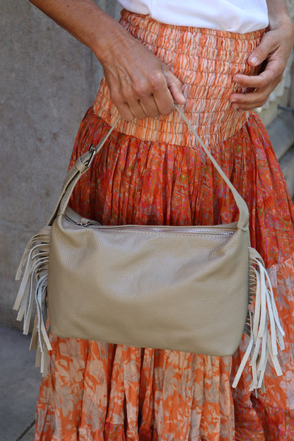BOLSO PIEL TAUPE