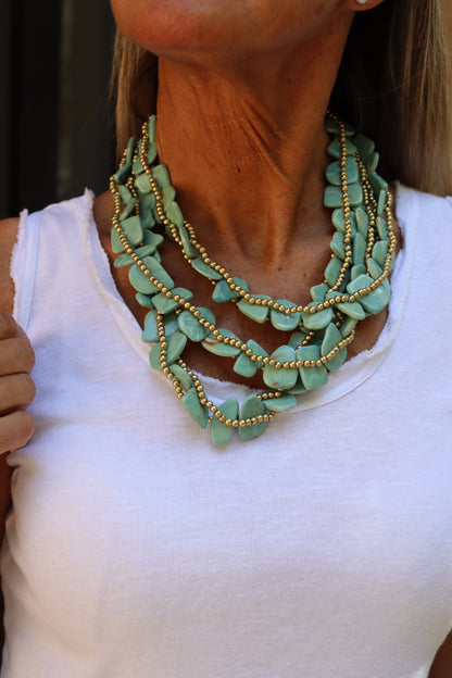 COLLAR TESA TURQUESA