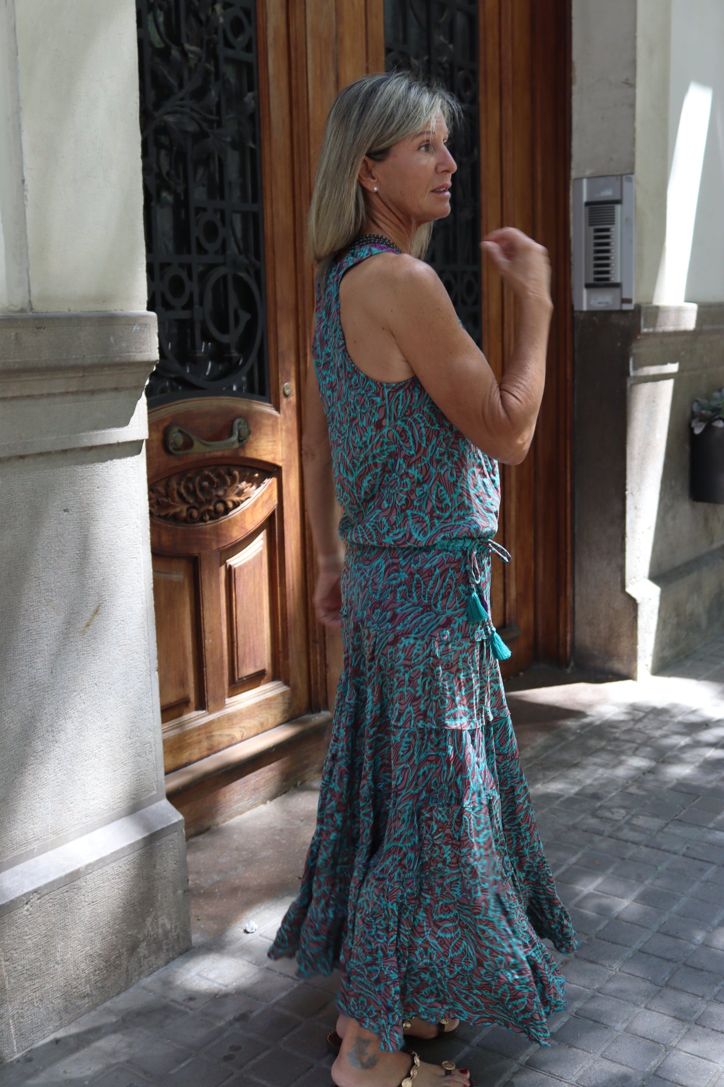 VESTIDO SEDA ESTAMPADO UNICO
