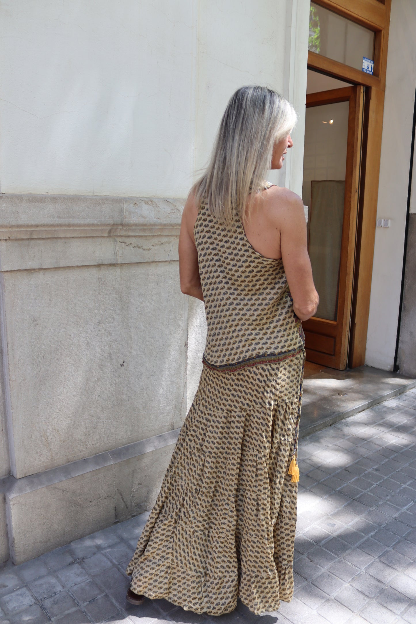 VESTIDO SEDA ESTAMPADO UNICO