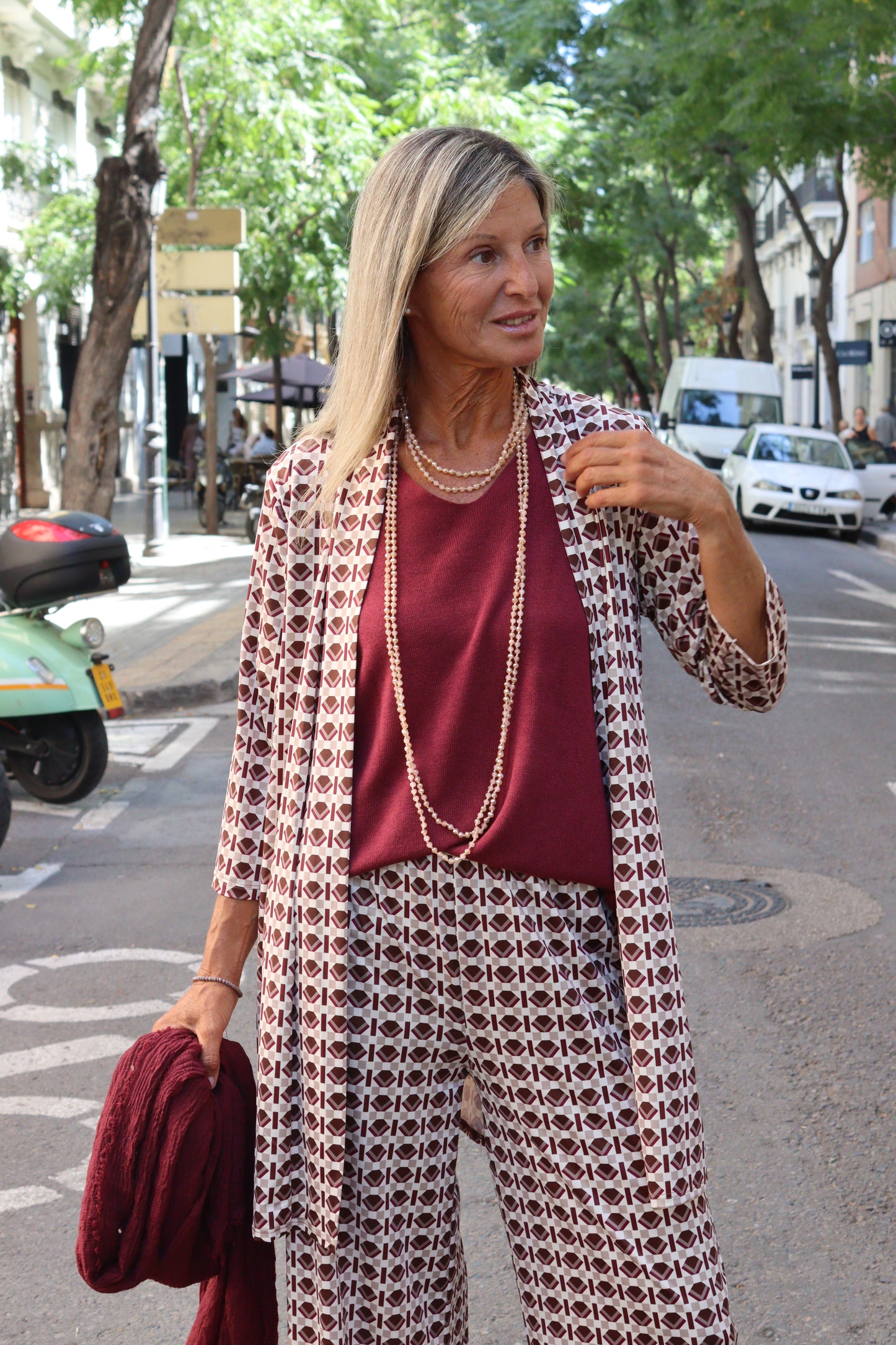 KIMONO CLAUDIA GRANATES