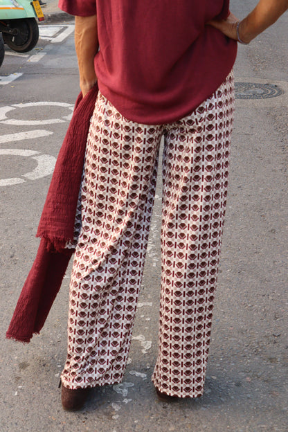 PANTALON CLAUDIA RECTO GRANATES