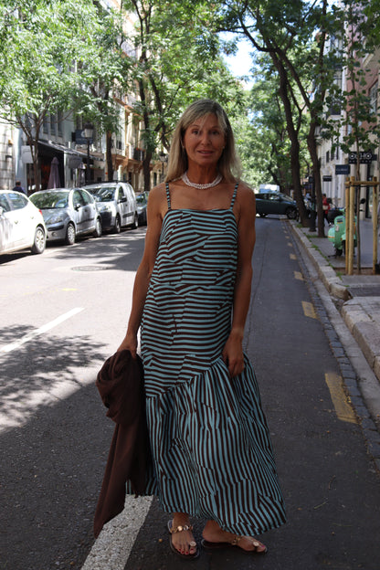 VESTIDO ZEBRA TURQUESA