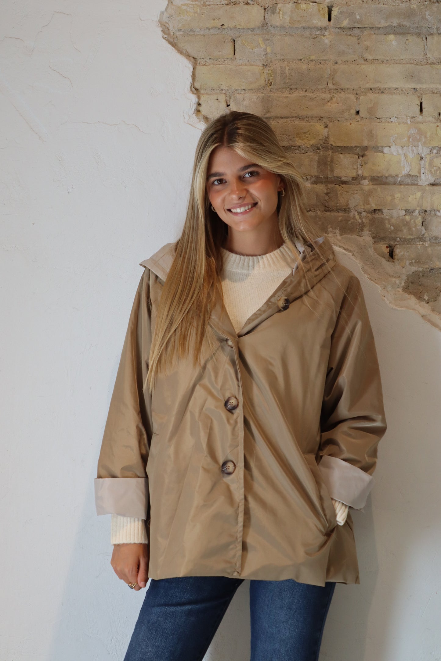 PARKA CAPUCHA CAMEL