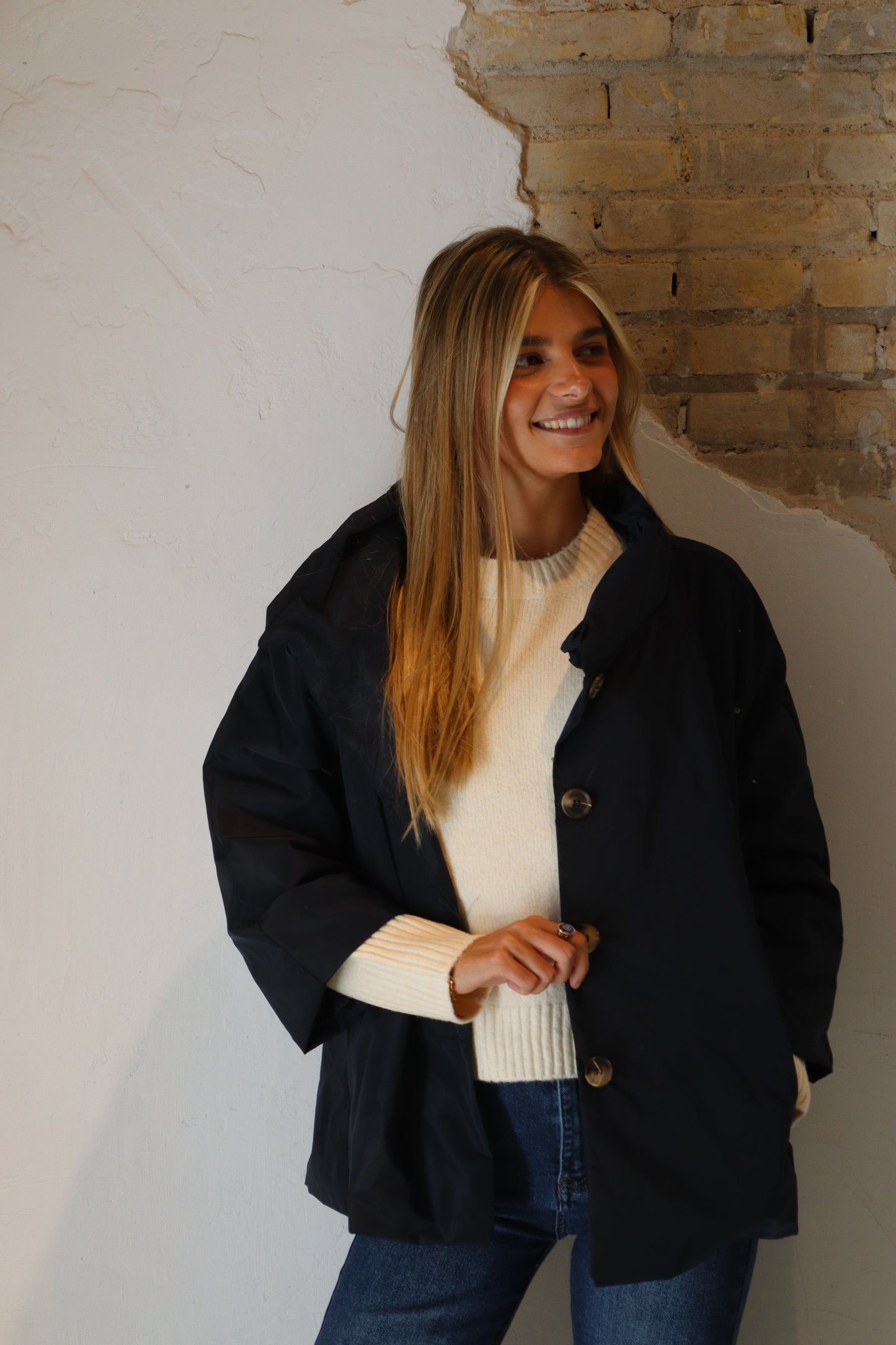 PARKA CORTA AZUL MARINO