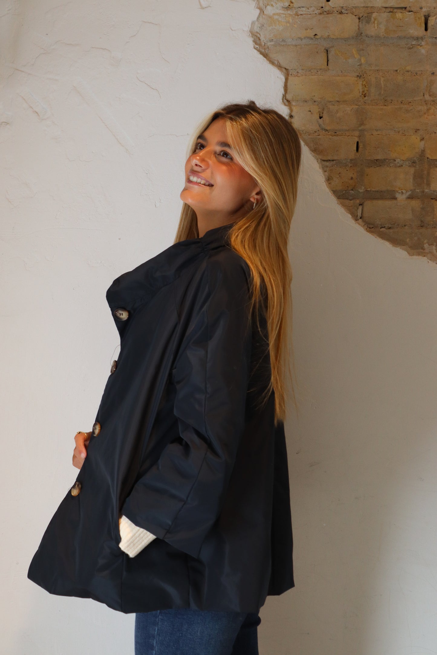 PARKA CORTA AZUL MARINO