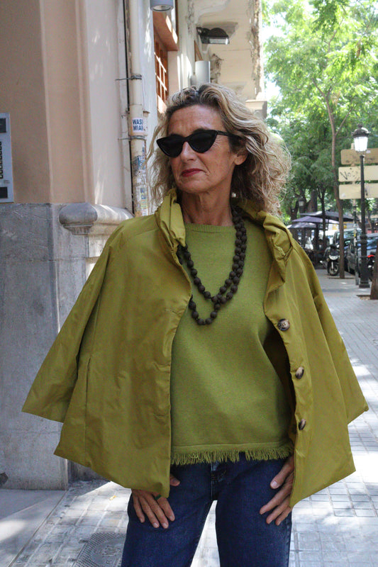 GABARDINA CORTA PISTACHO