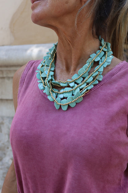 COLLAR TESA TURQUESA