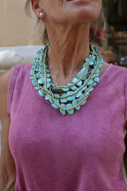 COLLAR TESA TURQUESA